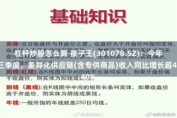 杠杆炒股怎么算 孩子王(301078.SZ)：今年前三季度，差异化供应链(含专供商品)收入同比增长超40%